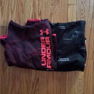 BULK- Under Armour Kids Black and Pink Athletic Hooded Sweatshirts - set of 2